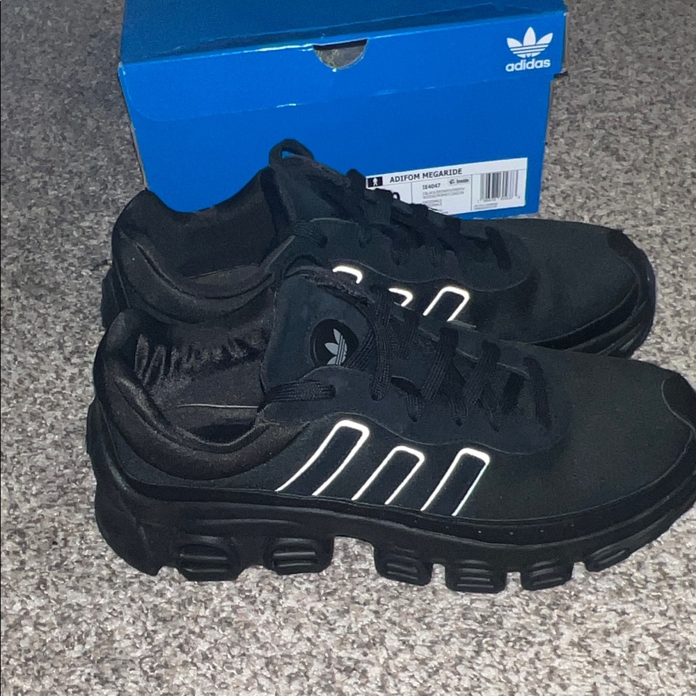 Adidas Adifom Megaride Triple Black Running Shoes With Box - Picture 11 of 11